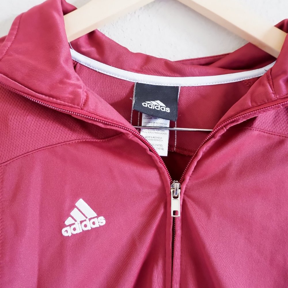 Men’s large dark red Adidas jacket - Picture 2 of 6